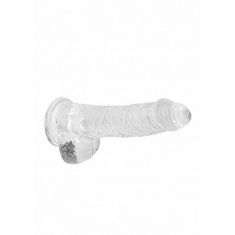 Mały przezroczysty penis dildo z przyssawką 17 cm